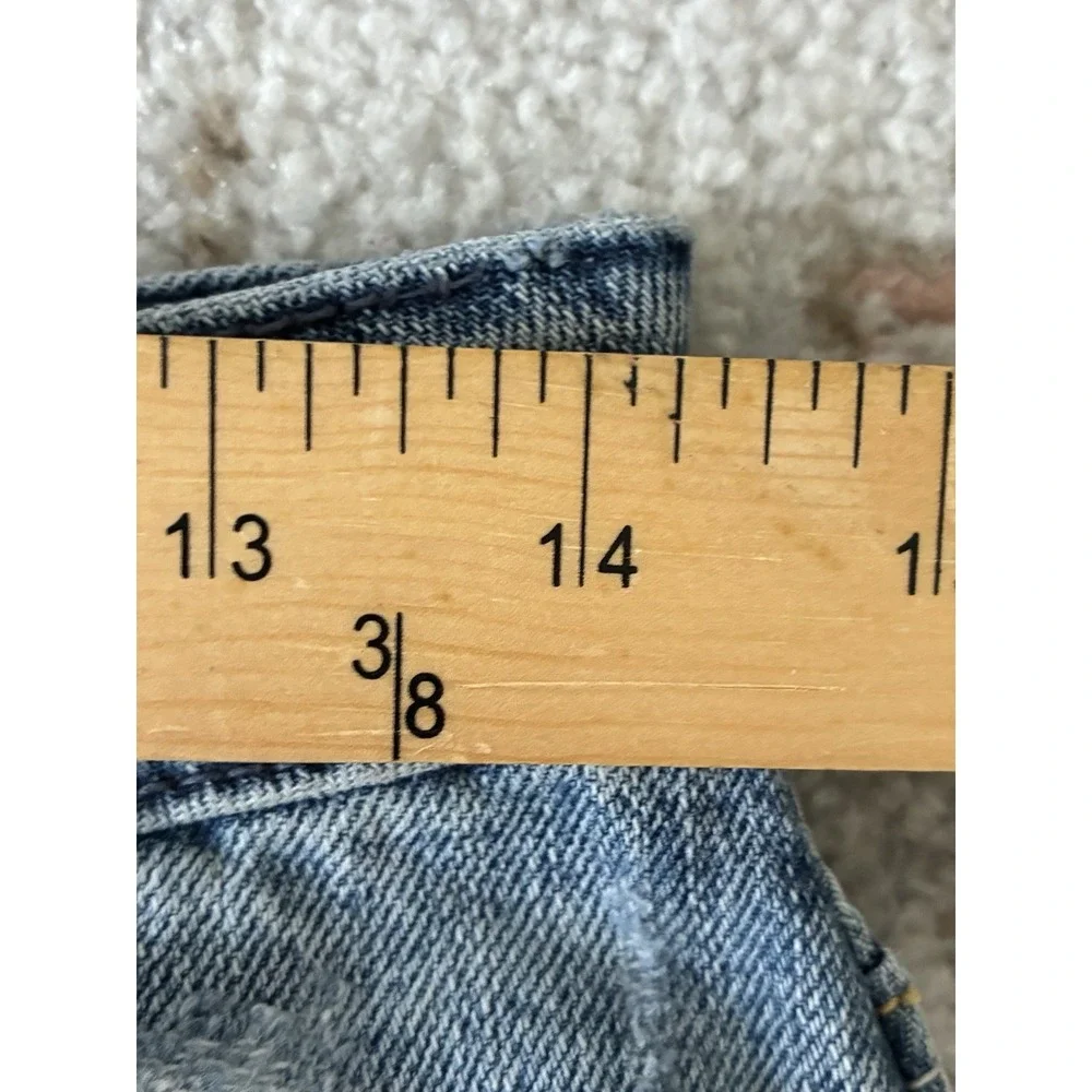Apt. 9 Denim Mini Skirt Size 6 Distressed Cut Off Raw Hem 100% Cotton EUC-Y2K